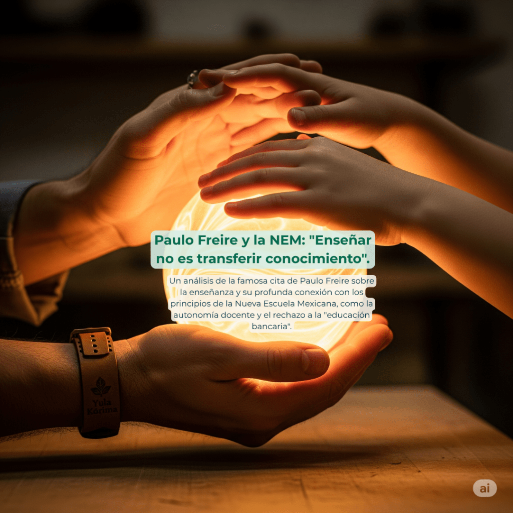 Paulo Freire y la NEM: “Enseñar no es transferir conocimiento, sino crear las posibilidades para su propia producción o construcción”